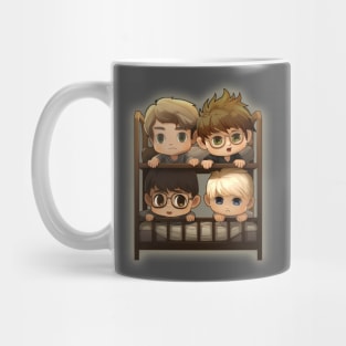 4 Boys/2 Bunkbeds Cartoon Mug